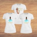 Set 3 tricouri personalizate, Mireasa, Domnisoare de onoare, Bumbac, Alb, TMD018 - imagine 4