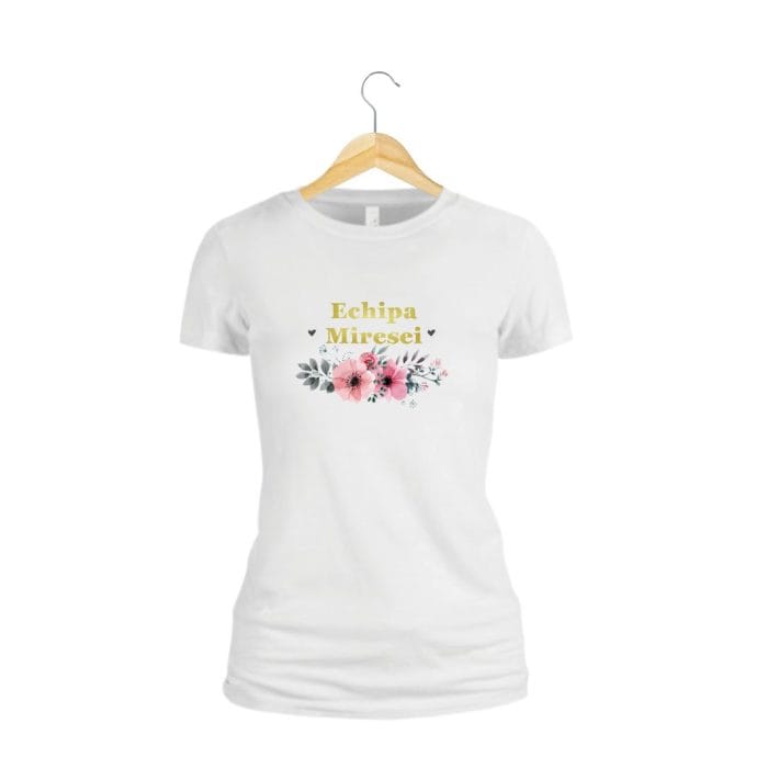 Tricou domnisoara de onoare personalizat, Bumbac, Alb, TMD017.1 - imagine 2