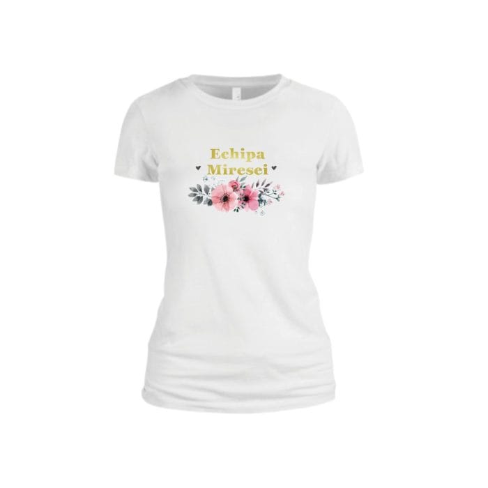 Tricou domnisoara de onoare personalizat, Bumbac, Alb, TMD017.1 - imagine 1