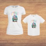 Set Tricouri Paște, Mama-fiica, Alb, TP13 - imagine 4