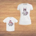 Set Tricouri Paște, Mama-fiica, Alb, TP14 - imagine 3