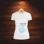 Tricou Pentru Paste, Viitoare mamica, Gravida, Bumbac, Alb, TP21 - imagine 5