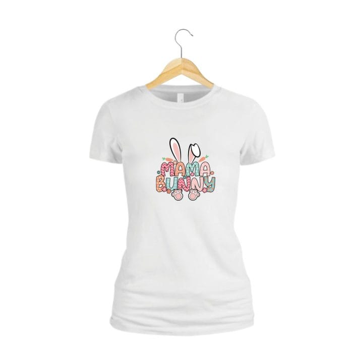 Tricou Pentru Paste, Mamica, Bumbac, Alb, TP22 - imagine 2