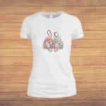 Tricou Pentru Paste, Mamica, Bumbac, Alb, TP22 - imagine 3