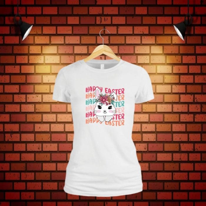 Tricou Pentru Paste, Dama, Bumbac, Alb, TP26 - imagine 3