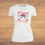 Tricou Pentru Paste, Dama, Bumbac, Alb, TP26 - imagine 4