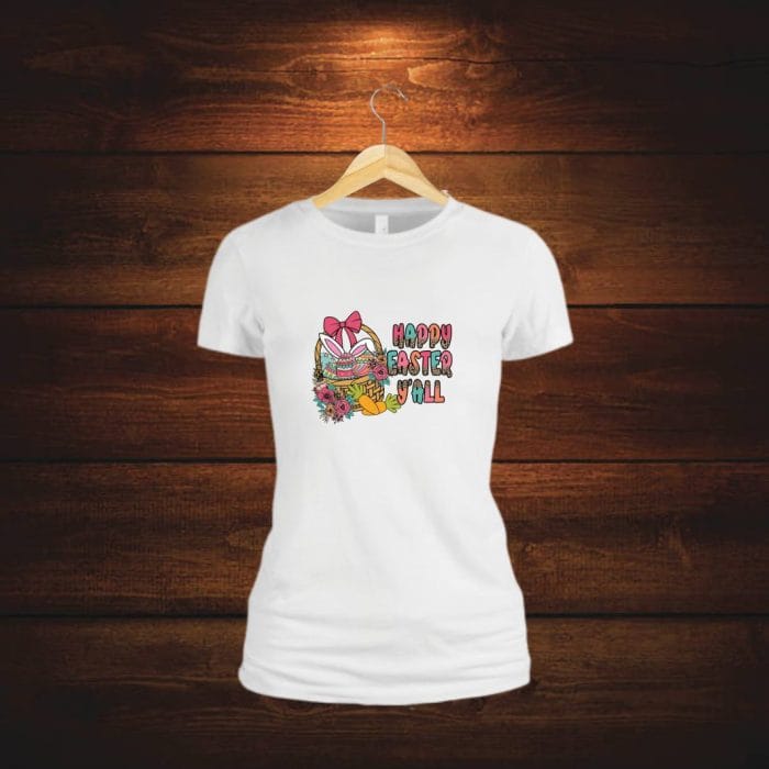 Tricou Pentru Paste, Dama, Bumbac, Alb, TP31 - imagine 3