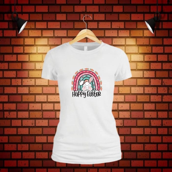 Tricou Pentru Paste, Dama, Bumbac, Alb, TP33 - imagine 5