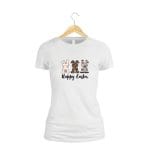 Tricou Pentru Paste, Dama, Bumbac, Alb, TP35 - imagine 2