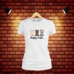 Tricou Pentru Paste, Dama, Bumbac, Alb, TP35 - imagine 3