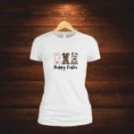 Tricou Pentru Paste, Dama, Bumbac, Alb, TP35 - imagine 5
