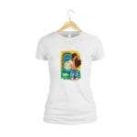 Tricou dama, Hello Summer, Bumbac, Alb, TU35 - imagine 2