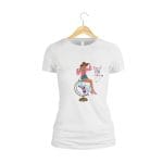Tricou dama, Travel is Always a Good Idea, Bumbac, Alb, TU36 - imagine 2