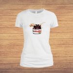 Tricou dama, Nutella, Bumbac, Alb, TU38 - imagine 4