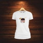 Tricou dama, Nutella, Bumbac, Alb, TU38 - imagine 3