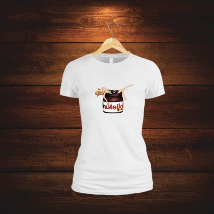 Tricou dama, Nutella, Bumbac, Alb, TU38 - imagine 3