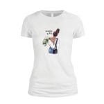 Tricou dama, Beautiful Day, Bumbac, Alb, TU39