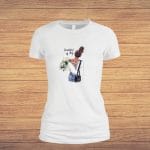 Tricou dama, Beautiful Day, Bumbac, Alb, TU39 - imagine 3