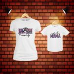 Set 2 Tricouri , Mama-fiica, Bumbac, Alb, TU45 - imagine 5