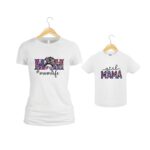 Set 2 Tricouri , Mama-fiica, Bumbac, Alb, TU45 - imagine 2
