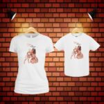 Set 2 Tricouri , Mama-fiica, Bumbac, Alb, TU61 - imagine 5