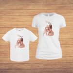 Set 2 Tricouri , Mama-fiica, Bumbac, Alb, TU61 - imagine 4