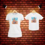 Set 2 Tricouri , Mama-fiica, Bumbac, Alb, TU65 - imagine 4