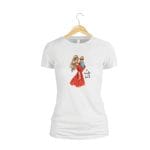 Tricou dama, Made With Love, Bumbac, Alb, TU78 - imagine 2