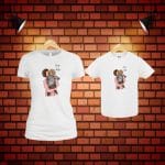 Set 2 Tricouri , Mama-fiica, Bumbac, Alb, TU82 - imagine 5