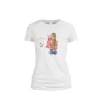 Tricou dama, Mama, Bumbac, Alb, TU84