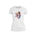 Tricou dama, Mama, Bumbac, Alb, TU89