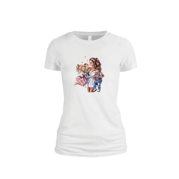 Tricou dama, Mama, Bumbac, Alb, TU89 - imagine 1
