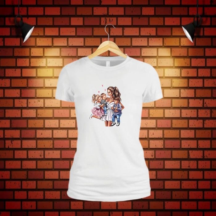 Tricou dama, Mama, Bumbac, Alb, TU89 - imagine 5