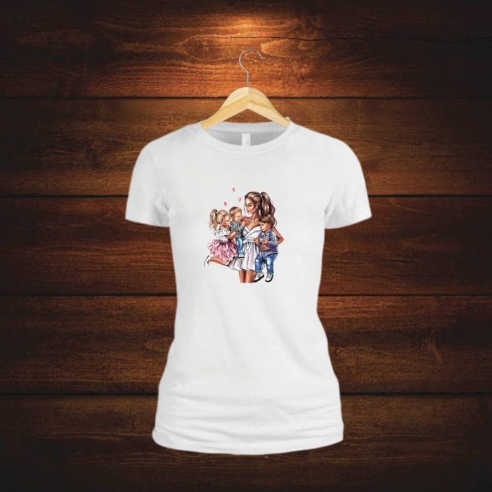 Tricou dama, Mama, Bumbac, Alb, TU89 - imagine 3