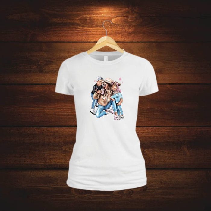 Tricou dama, Mama, Bumbac, Alb, TU94 - imagine 3