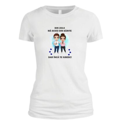 Tricou Dama Amuzant Alb Tu106