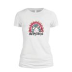 Tricou Dama Paste Fericit Alb Tp33