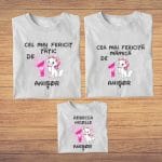 Set 3 tricouri pentru aniversarea de 1 an, taiere mot, Pisica Marrie, Bumbac, Alb, TM15 - imagine 4