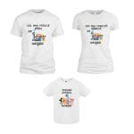 Set 3 tricouri pentru aniversarea de 1 an, taiere mot, Mickey Mouse, Winnie The Pooh Bumbac, Alb, TM16