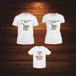 Set 3 tricouri pentru aniversarea de 1 an, taiere mot, Mickey Mouse, Winnie The Pooh Bumbac, Alb, TM16 - imagine 3