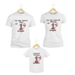 Set 3 tricouri pentru aniversarea de 1 an, taiere mot, Masinile Cars, Bumbac, Alb, TM20 - imagine 2