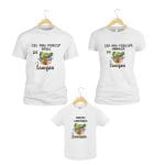 Set 3 tricouri pentru aniversarea de 1 an, taiere mot, Safari, Bumbac, Alb, TM24 - imagine 2