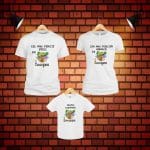 Set 3 tricouri pentru aniversarea de 1 an, taiere mot, Safari, Bumbac, Alb, TM24 - imagine 4