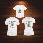 Set 3 tricouri pentru aniversarea de 1 an, taiere mot, Safari, Bumbac, Alb, TM24 - imagine 3