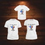 Set 3 tricouri pentru aniversarea de 1 an, taiere mot, Elefantul Cici si furnicuta, Bumbac, Alb, TM26 - imagine 3