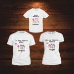 Set 3 tricouri pentru aniversarea de 1 an, taiere mot, Unicorn, Bumbac, Alb, TM28 - imagine 3