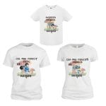 Set 3 tricouri pentru aniversarea de 1 an, taiere mot, Strumfita, Bumbac, Alb, TM34