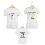 Set 3 tricouri pentru aniversarea de 1 an, taiere mot, Bumbac, Alb, TM39 - imagine 2