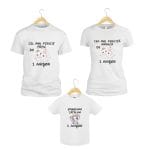 Set 3 tricouri pentru aniversarea de 1 an, taiere mot, Elefantica, Bumbac, Alb, TM40 - imagine 2