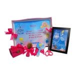 Set Mot Personalizat, Cenusareasa, 6 Piese, Lemn, Roz, 20x30cm, SMD021 - imagine 3